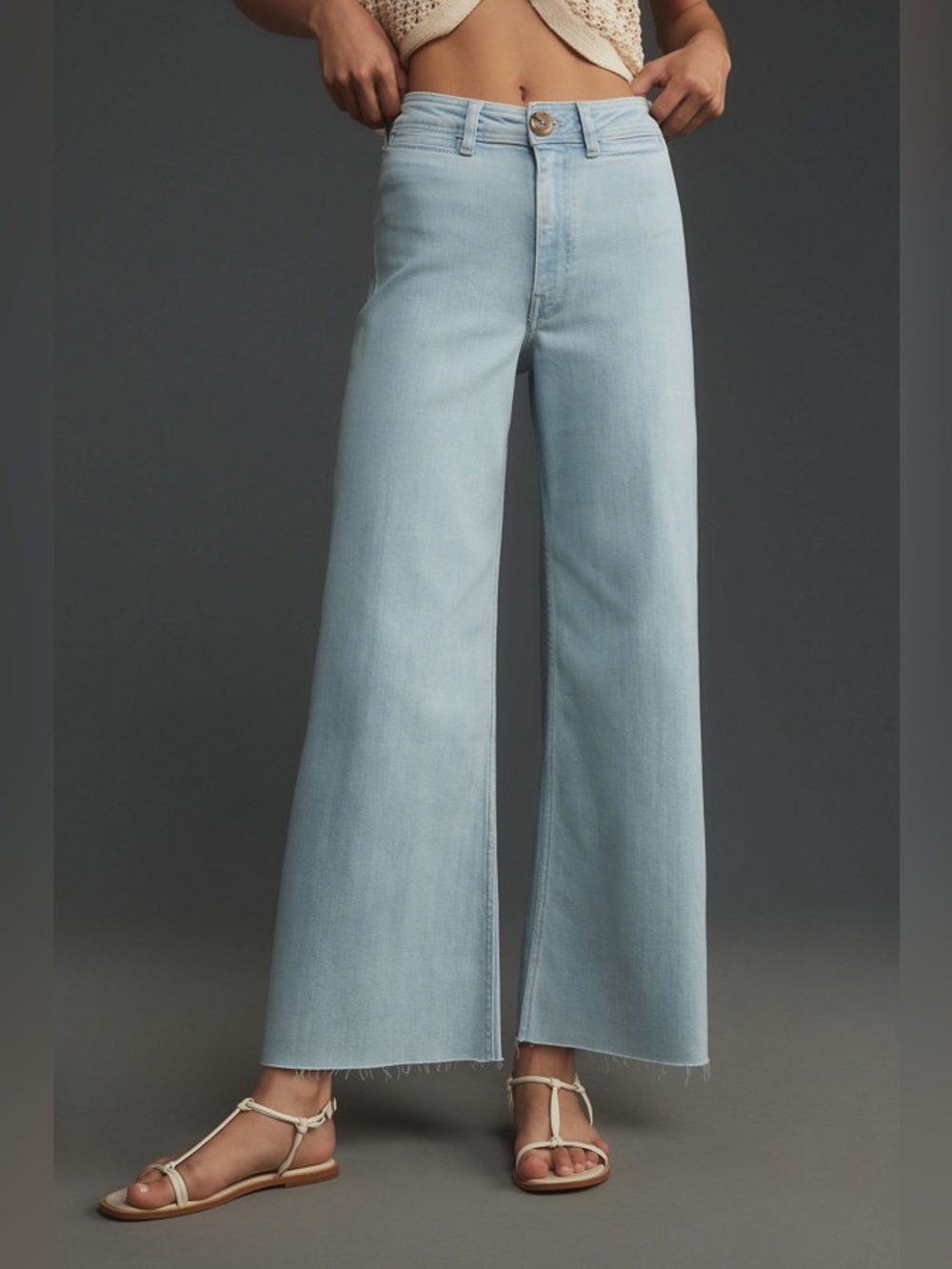 Maeve The Ettie High-Rise Crop Wide-Leg Jeans